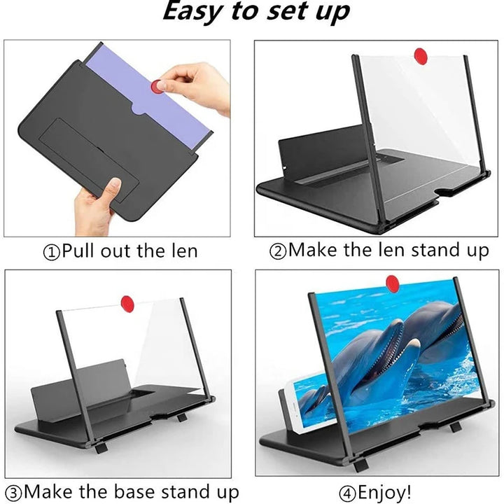 12" 3D Mobile Magnifier: Amplify Your Entertainment Anywhere