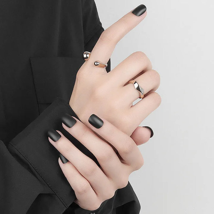 Irregular Geometric Adjustable Rings: Simple and Fashionable Jewelry