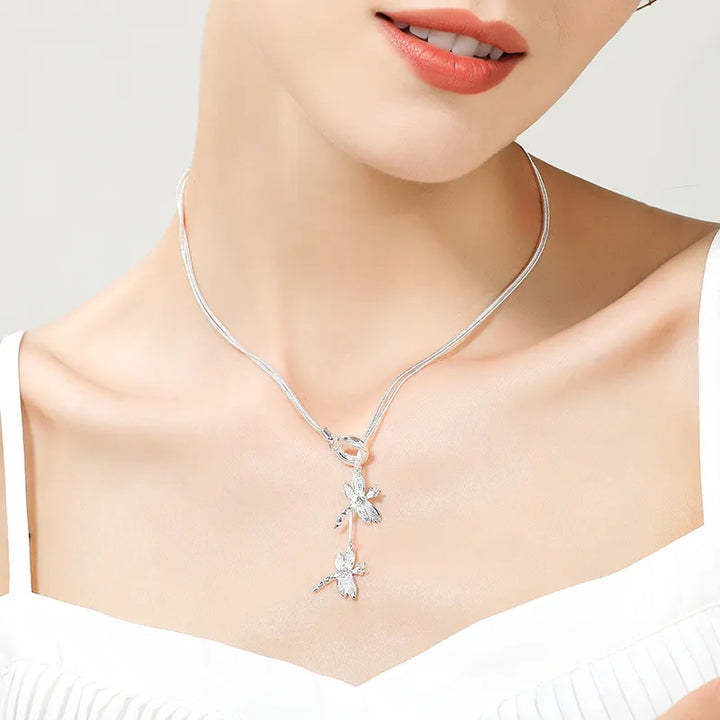 Sterling Silver Dragonfly Necklace: Wedding and Engagement Jewelry