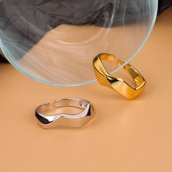 Irregular Geometric Adjustable Rings: Simple and Fashionable Jewelry