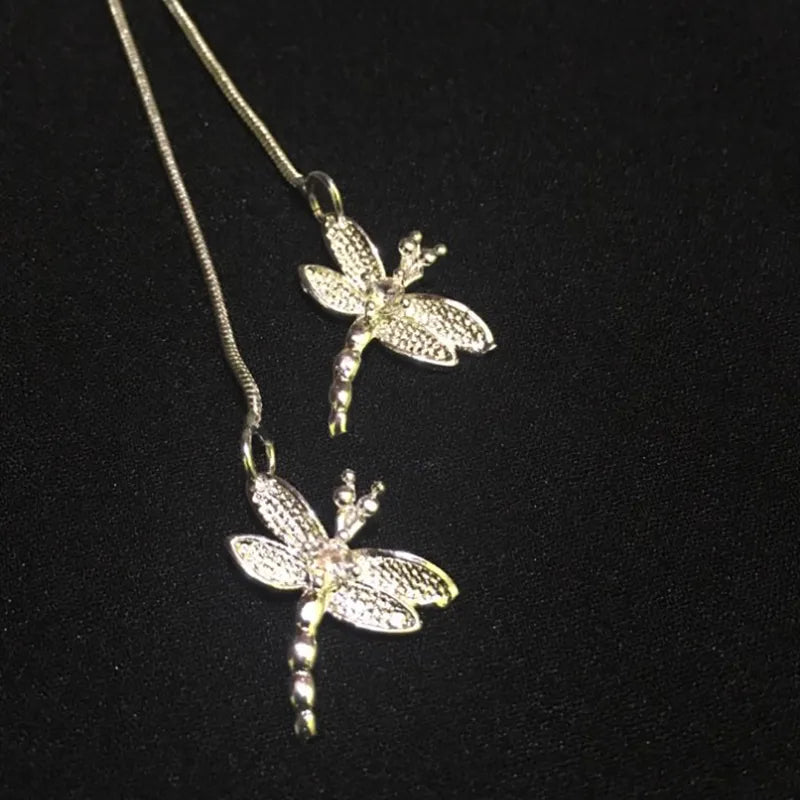 Sterling Silver Dragonfly Necklace: Wedding and Engagement Jewelry