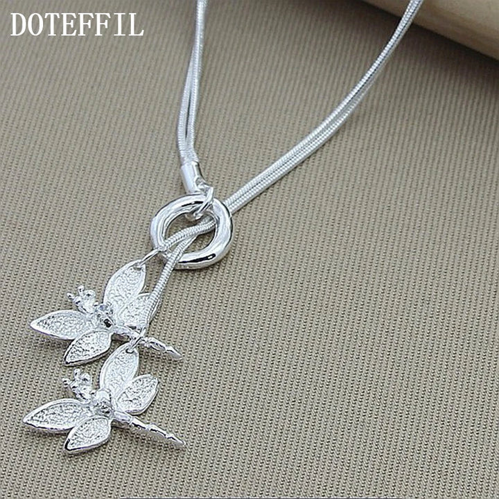 Sterling Silver Dragonfly Necklace: Wedding and Engagement Jewelry