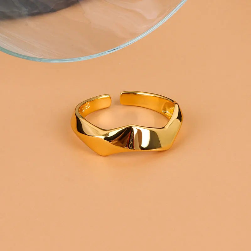 Irregular Geometric Adjustable Rings: Simple and Fashionable Jewelry