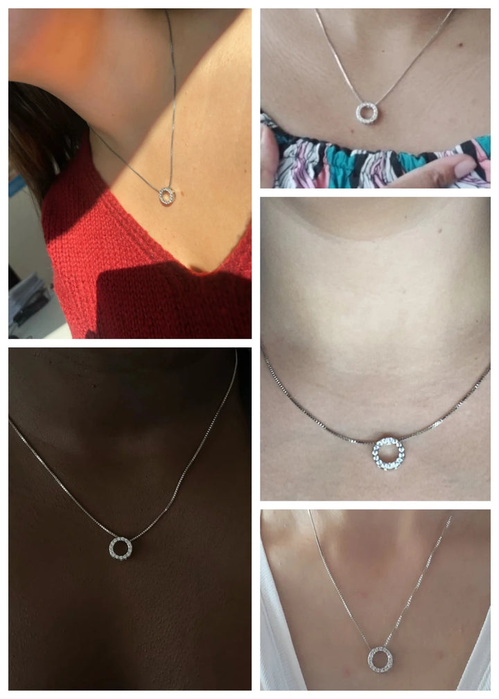 Trendy Circle Necklace: Simple and Stylish Clavicle Chain